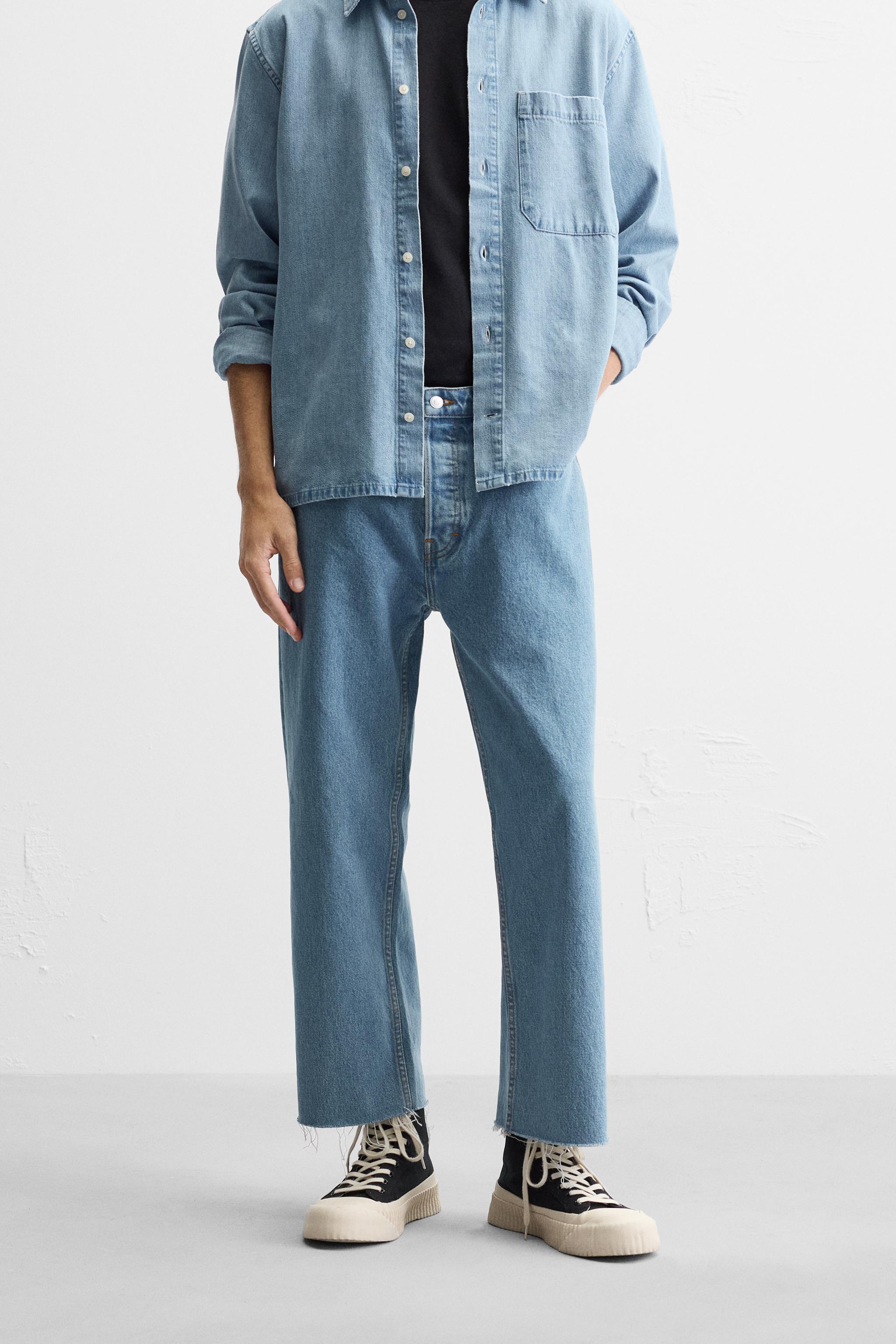 STRAIGHT CROPPED FIT JEANS Product Image