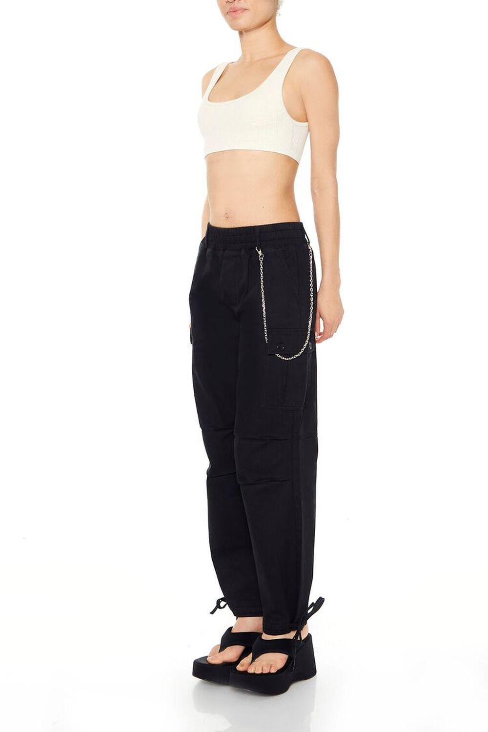 Wallet Chain Tie-Hem Cargo Pants | Forever 21 Product Image