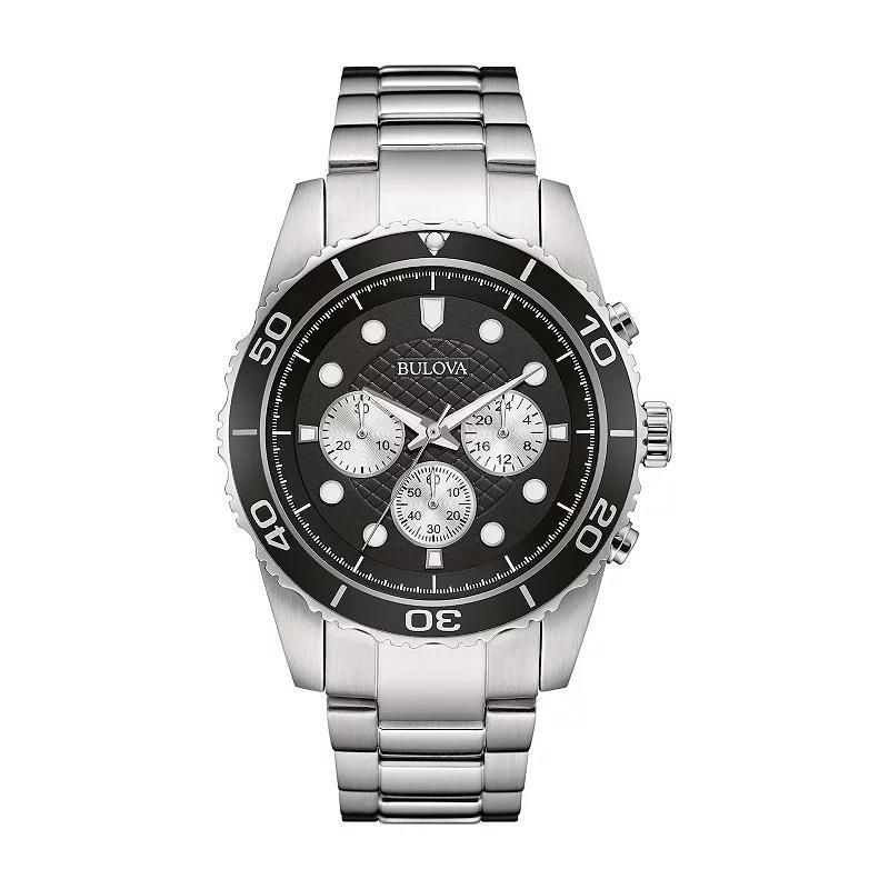 Bulova Mens Chronograph Stainless Steel Watch - 98A154 Silver Tone Product Image