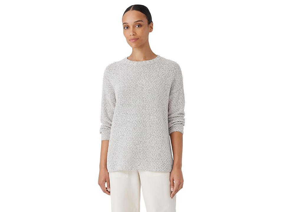 Eileen Fisher Crew Neck Tunic (Seasalt) Women's Clothing Product Image