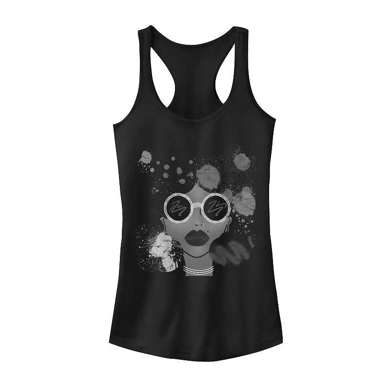 Juniors Woman In Glasses Portrait Tank Top, Girls Product Image