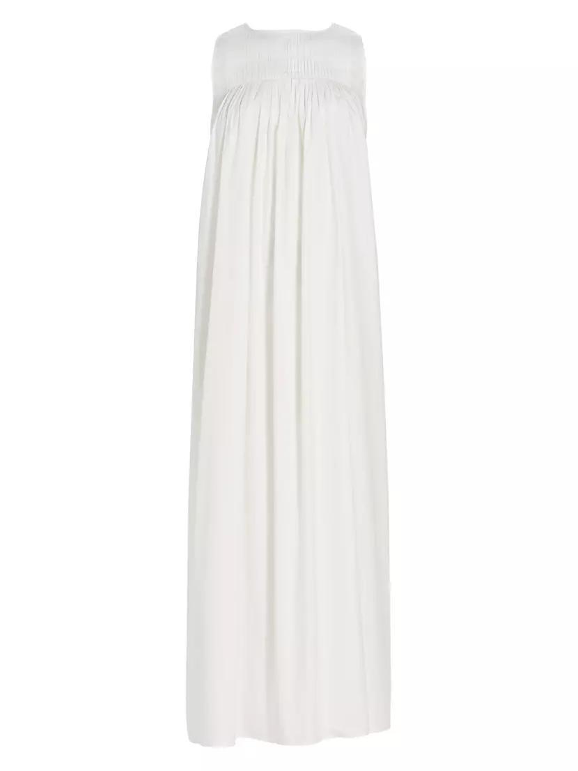 Sleeveless Pleated Cotton Maxi Dress product image