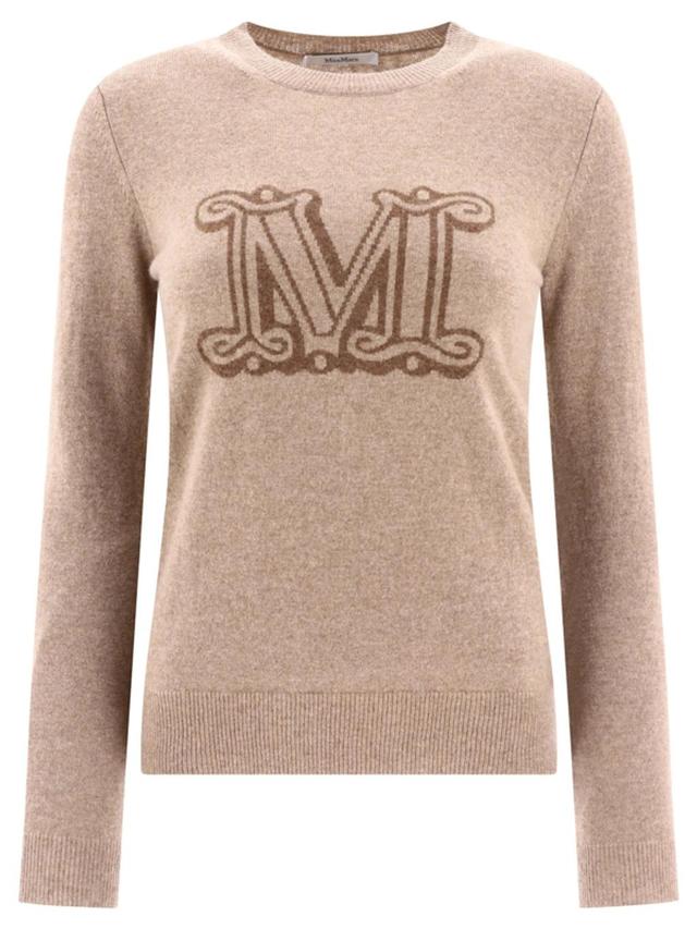 MAX MARA Pamir Crewneck Logo Sweater In Cacha Product Image