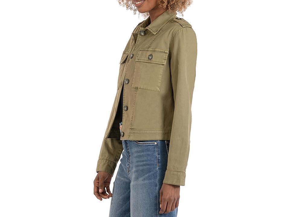 KUT from the Kloth Rosalyn Flap Pockets Trucker Jacket Women's Clothing Product Image