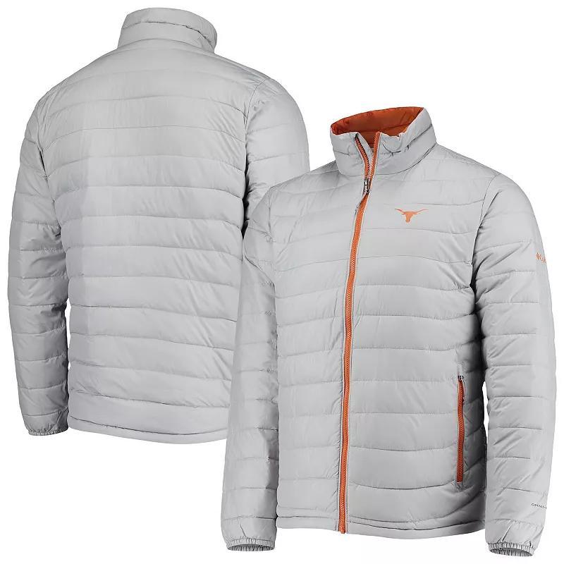 Mens Columbia Gray Texas Longhorns Powder Lite Omni-Heat Reflective Full-Zip Jacket Product Image