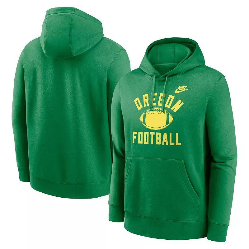 Mens Nike Oregon Ducks Legacy Football Icon Club Fleece Pullover Hoodie Product Image