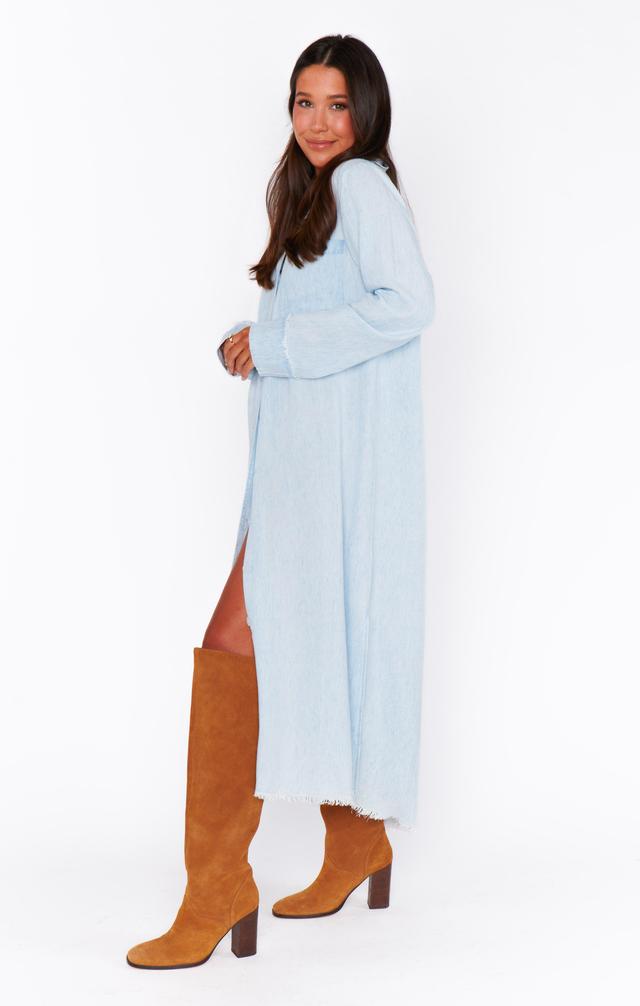 Wilmington Long Shirt Dress ~ Light Chambray Product Image