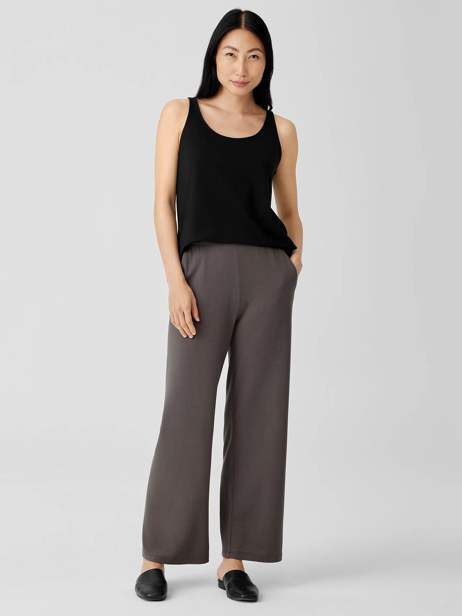 EILEEN FISHER Stretch Jersey Knit Straight Pantfemale Product Image