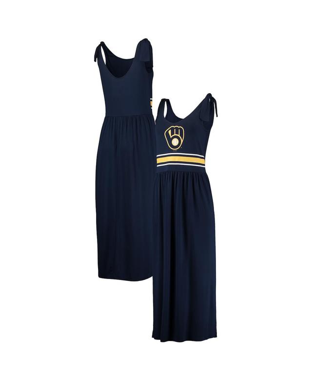 Womens G-iii 4Her by Carl Banks Navy Milwaukee Brewers Game Over Maxi Dress Product Image