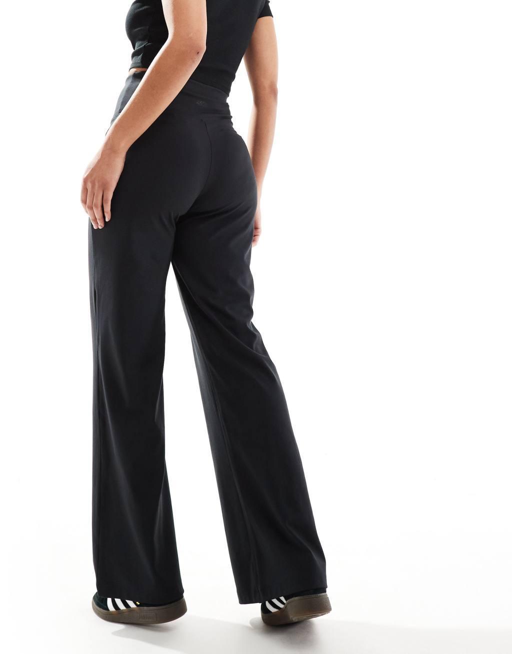 ASOS 4505 Icon soft touch wide leg dance pants in black Product Image