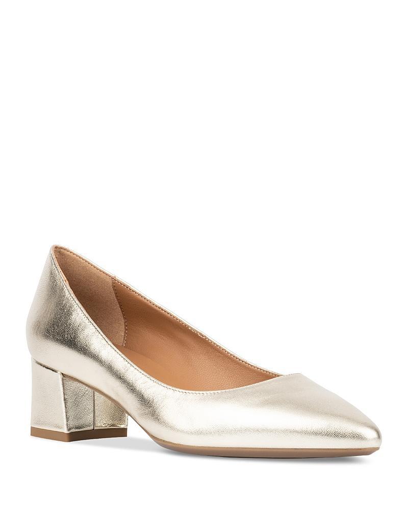 Aquatalia Pasha Metallic Leather Pump (Platino) Women's Shoes Product Image