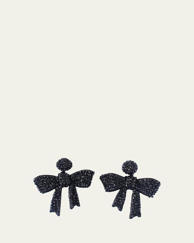 Oscar de la Renta Crystal Bow Drop Earrings Product Image