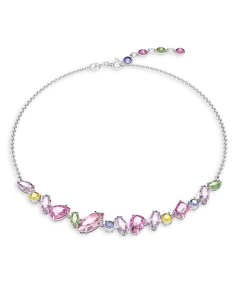 Womens Gema Rhodium-Plated & Crystals Cluster Necklace Product Image