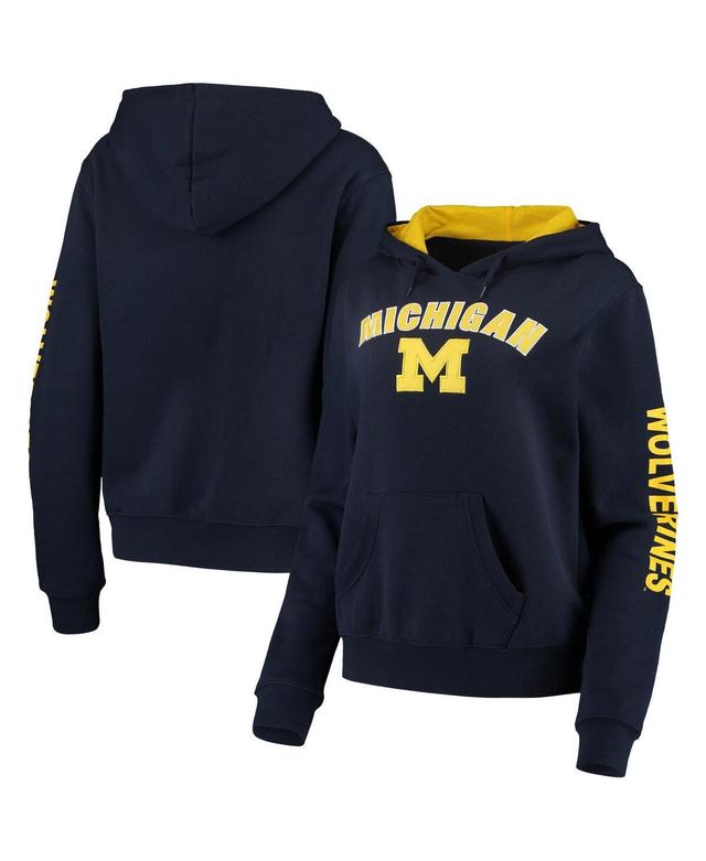 Womens Colosseum Michigan Wolverines Loud and Proud Pullover Hoodie Blue Product Image