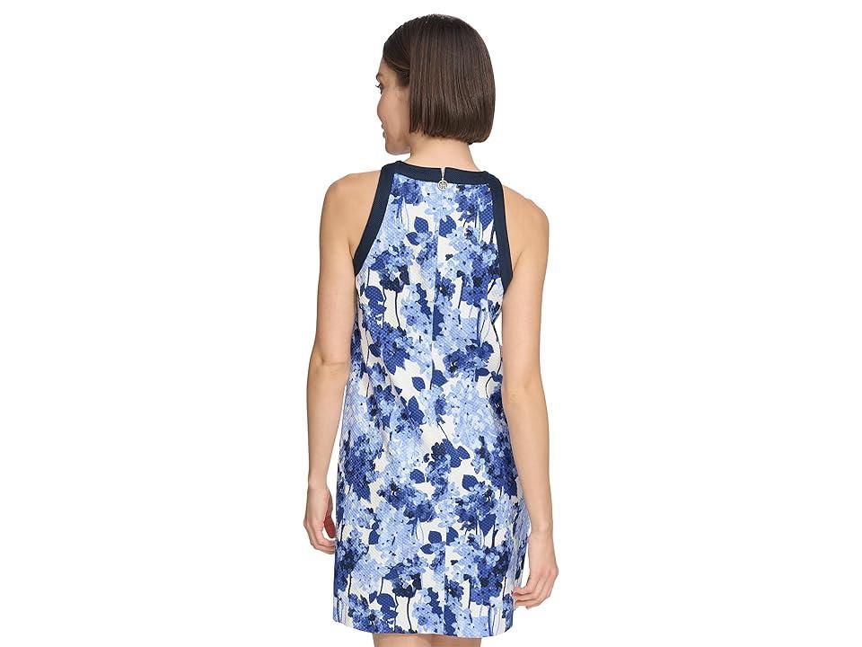 Women's Floral-Print Contrast-Trim Shift Dress Product Image