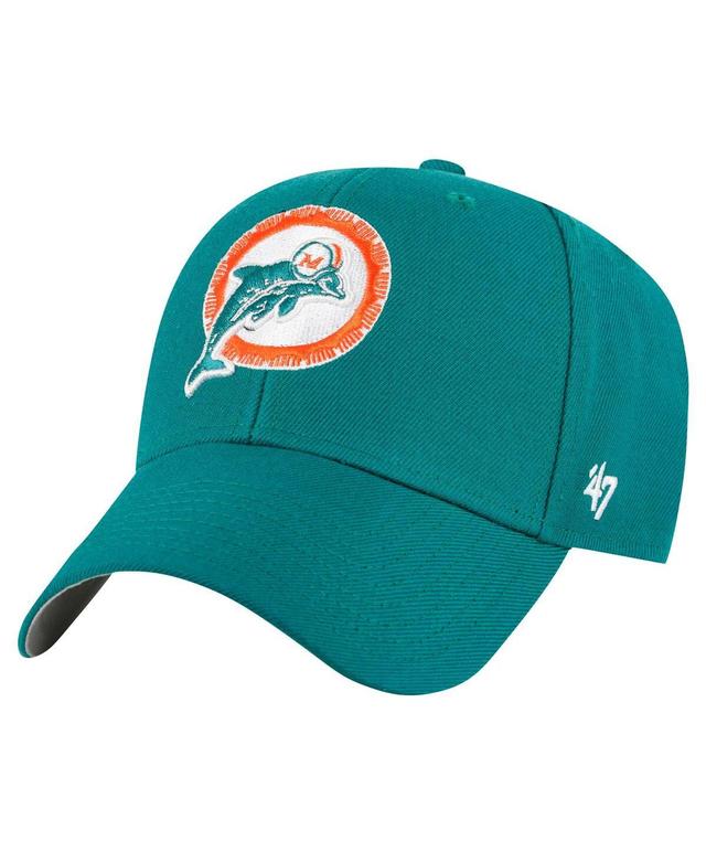 47 Brand Mens Aqua Miami Dolphins Mvp Adjustable Hat Product Image