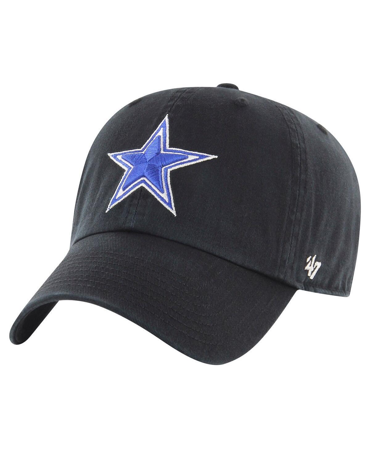 47 Brand Mens Black Dallas Cowboys Secondary Clean Up Adjustable Hat Product Image