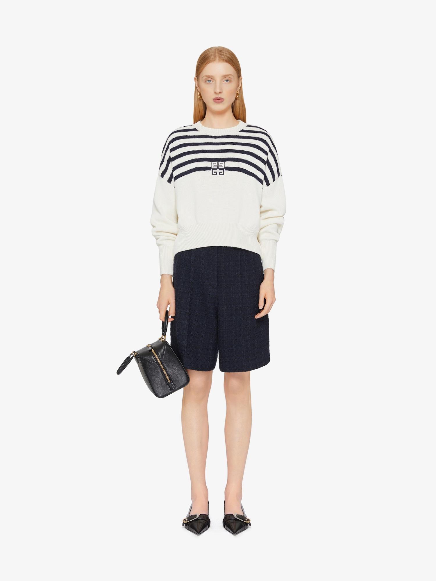 4G striped sweater in wool and cotton Product Image