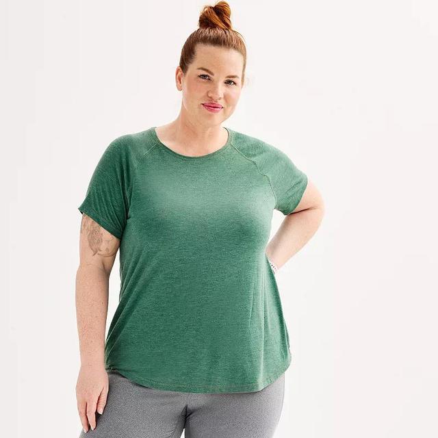 Plus Size Tek Gear Core Raglan Tee, Womens Product Image