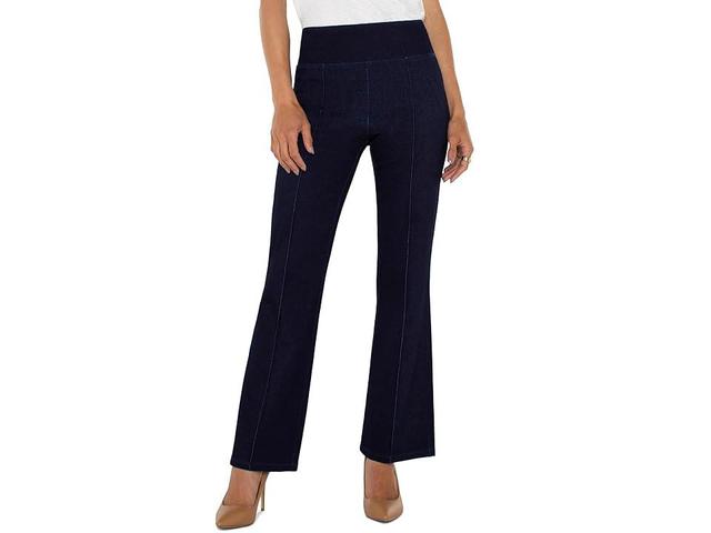 Liverpool Los Angeles Pearl Mid-Rise Ankle Flare With Pintucks Knit Denim (Indigo Rinse) Women's Jeans Product Image