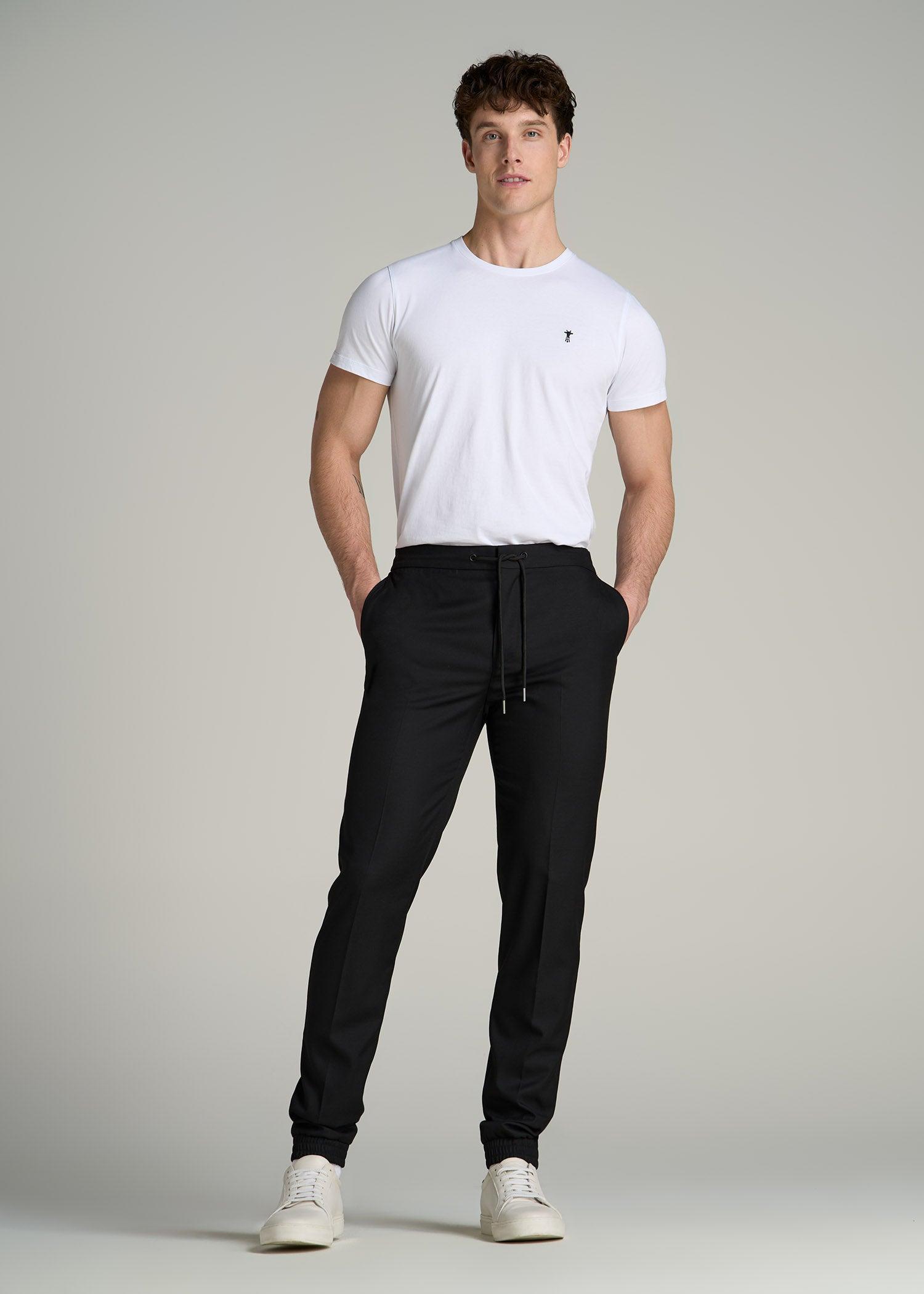 Jogger Dress Pants for Tall Men in Black Male Product Image