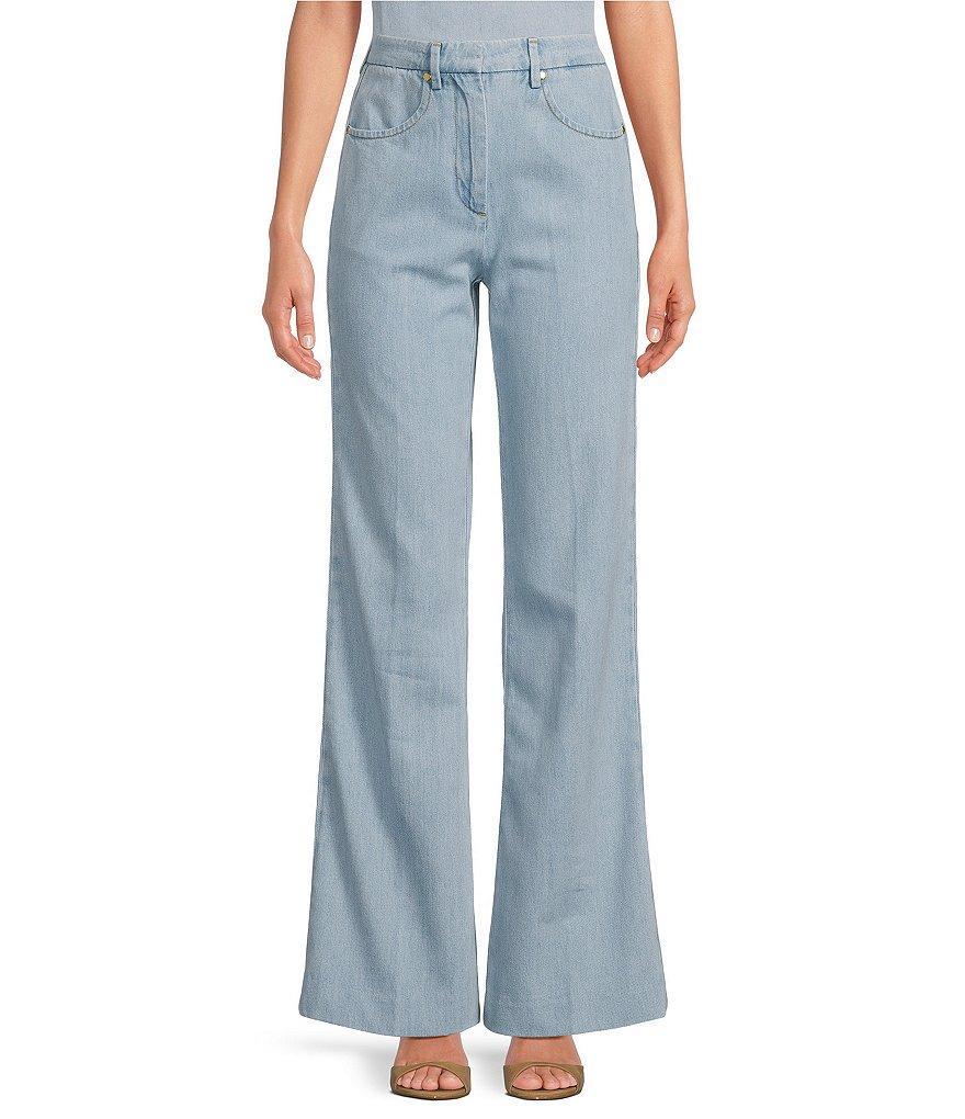 Tara Jarmon Jerome Pocketed Full Length Mid Rise Wide-Leg Jeans Product Image