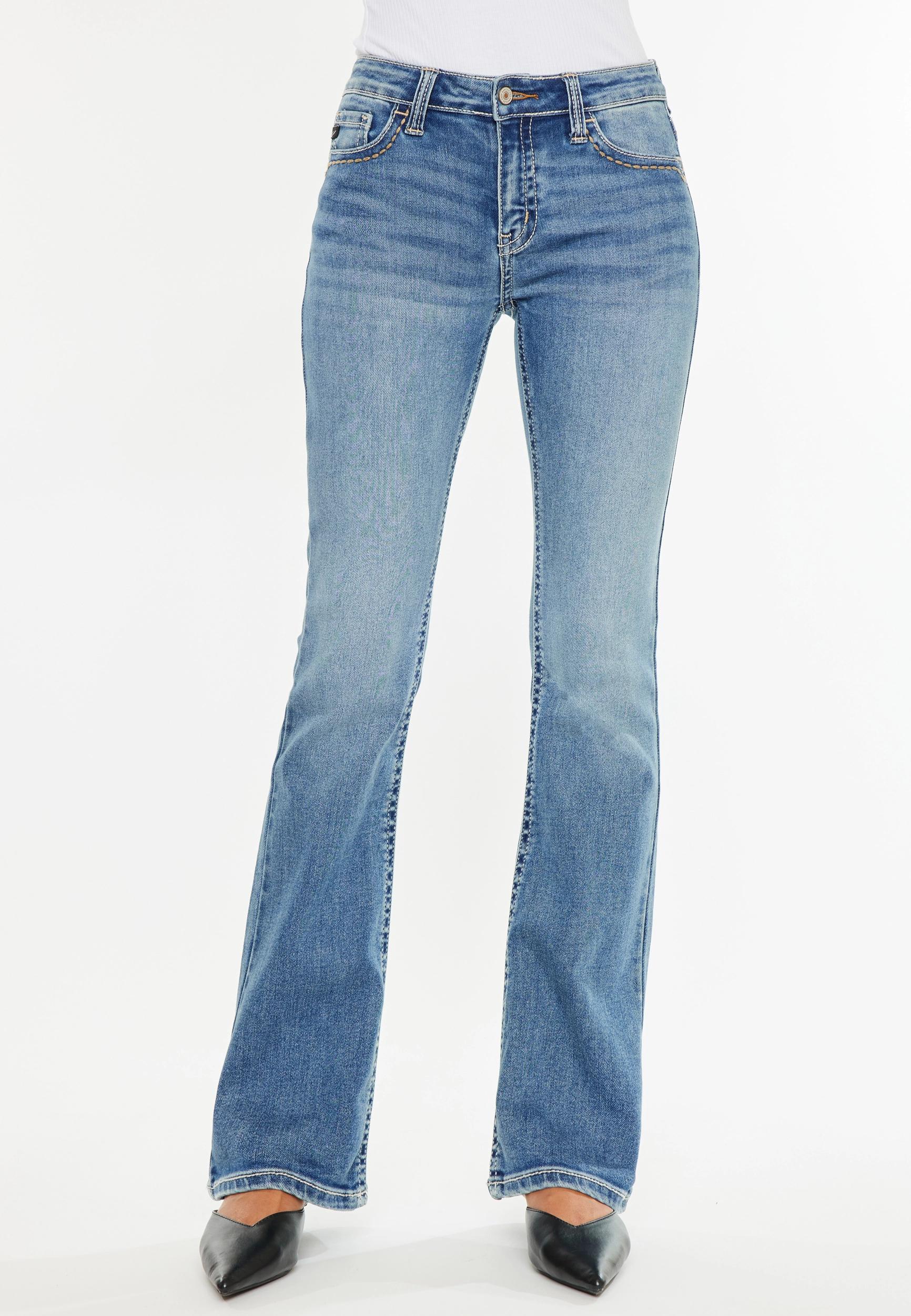 Kancan Kancan Womens Dark Mid Rise Bootcut Jeans Blue Size 29 - Maurices Product Image