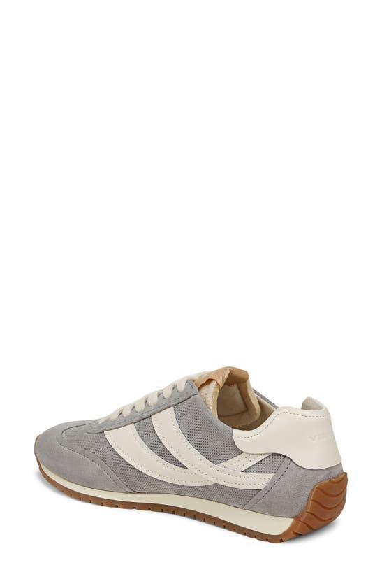 Oasis Mixed Leather Retro Sneakers In Fog Gray Product Image