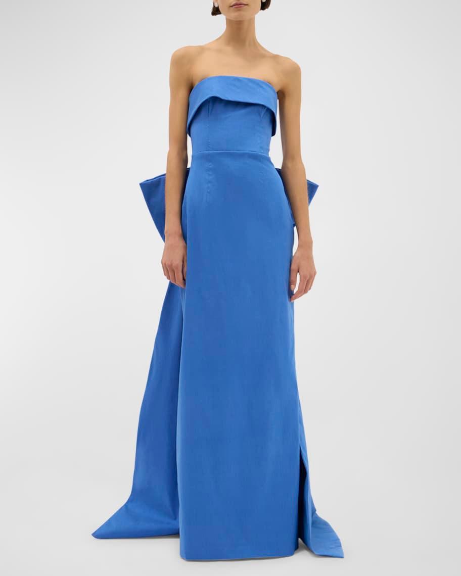 Birdie Strapless Bow Column Gown Product Image