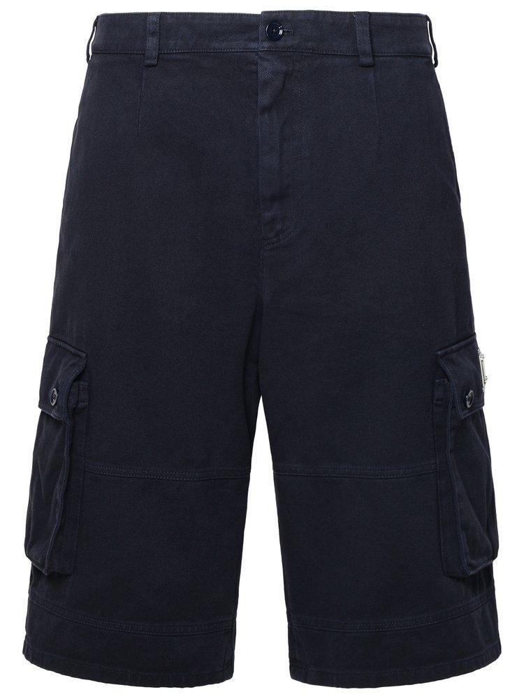 Logo Plaque Cargo Shorts In Blue Product Image