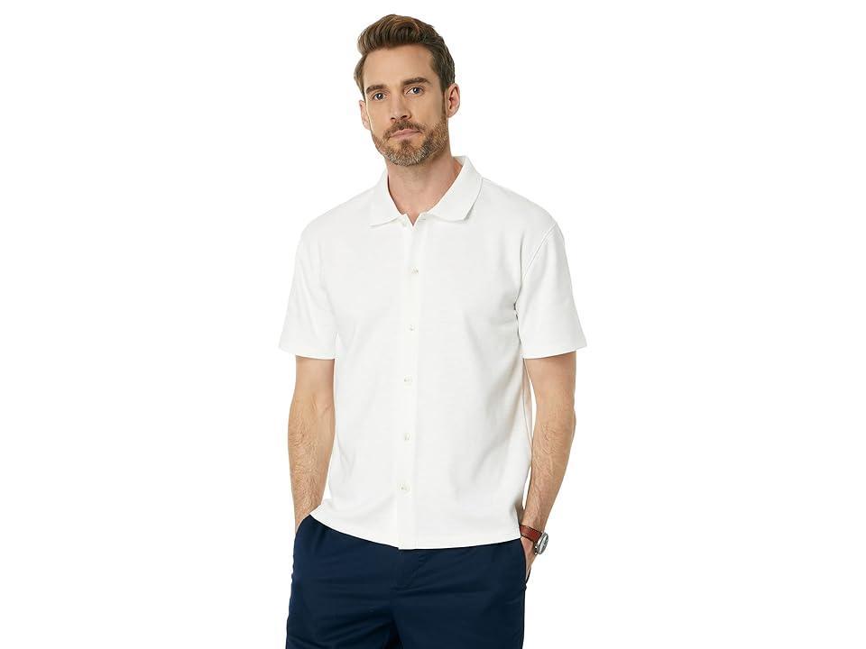 Vince Varigated Jacquard Short Sleeve Button-Down (Off Men's T Shirt Product Image