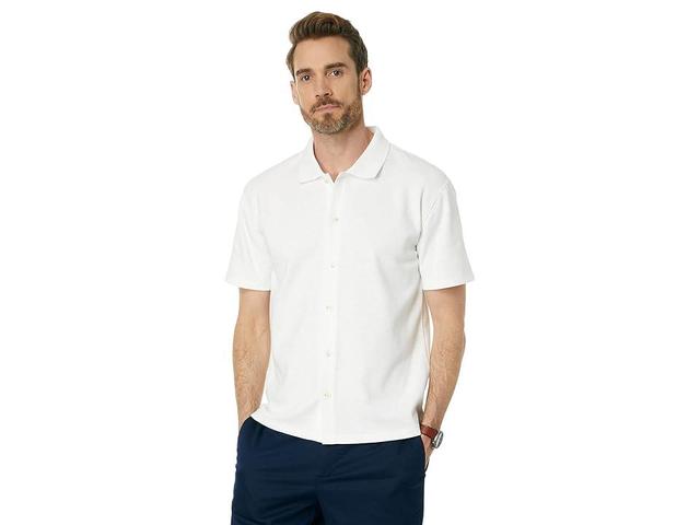 Vince Varigated Jacquard Short Sleeve Button-Down (Off Men's T Shirt Product Image