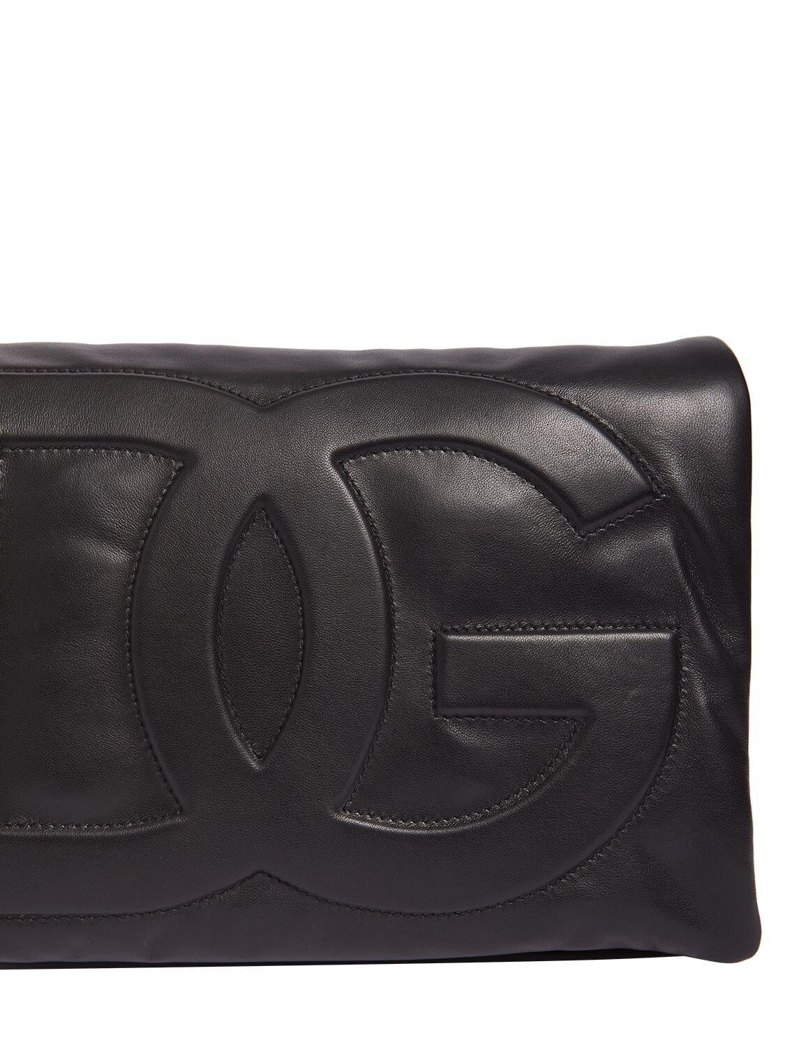 Medium Logo Soft Nappa Shoulder Bag In Black Product Image