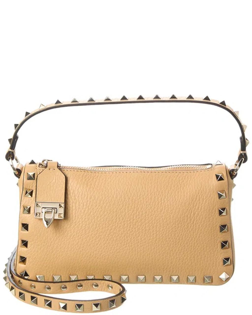 VALENTINO GARAVANI Valentino Small Rockstud Crossbody In Brown Product Image