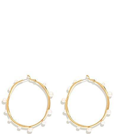 Mignonne Gavigan Isla Freshwater Pearl Large Hoop Earrings Product Image