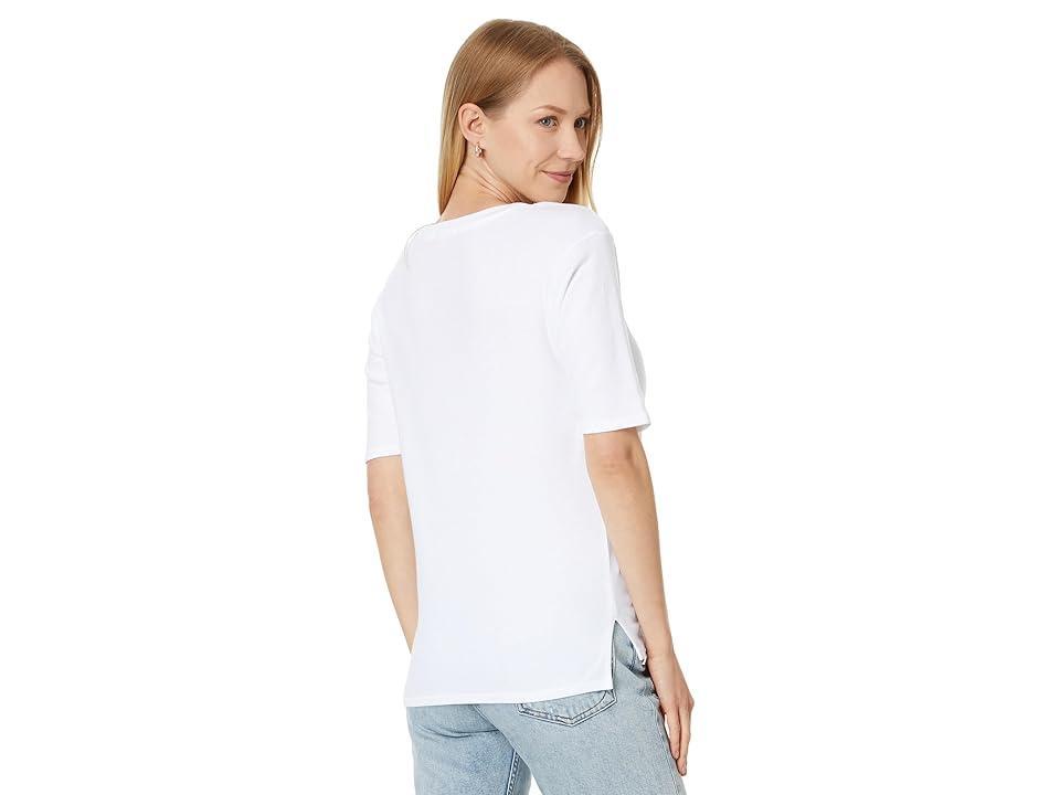 Mod-o-doc Half Sleeve V-Neck Easy Tee Women's Clothing Product Image