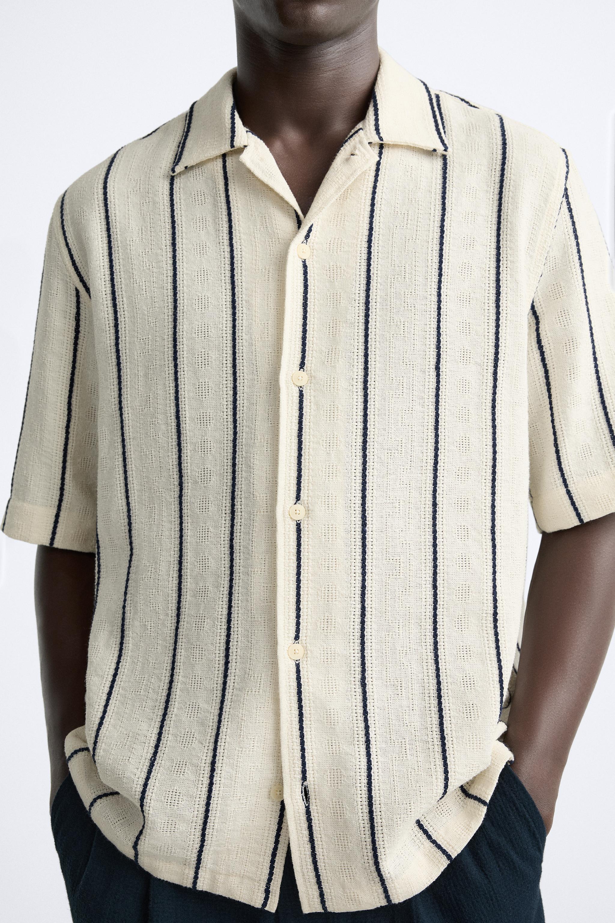 TEXTURED STRIPED SHIRT Product Image