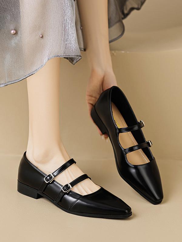 Pointed-Toe Shallow Cut Split-Joint Flat Shoes product image