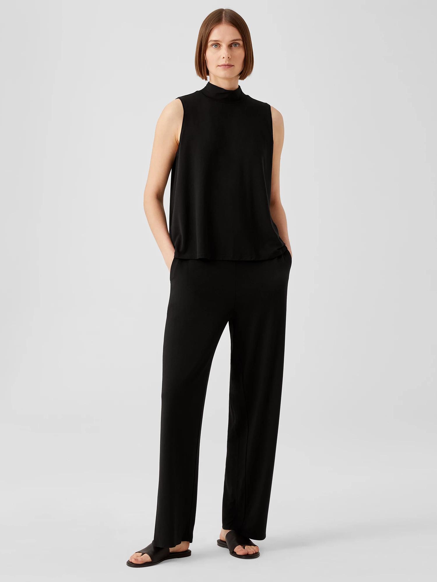 EILEEN FISHER Fine Jersey Straight Pantfemale product image