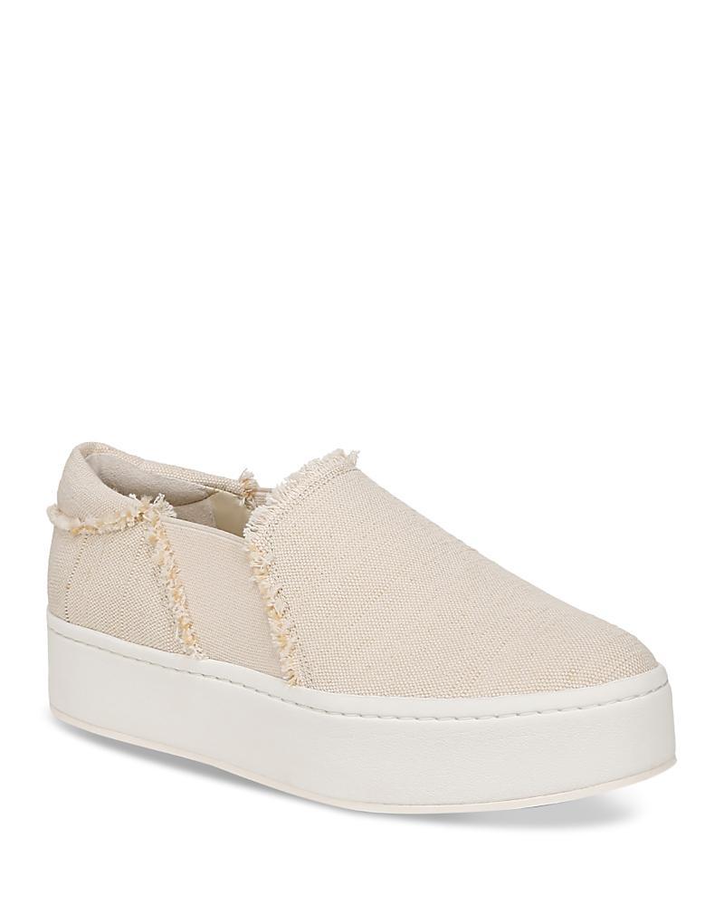 Vince Womens Warren Fray Platform Slip On Sneakers Product Image