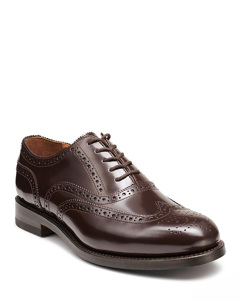 G. h. Bass Mens Black Monogram Double Brogue Wingtips Product Image