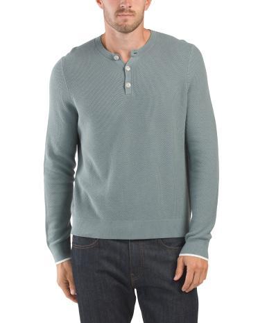 Henley Sweater For Men Product Image