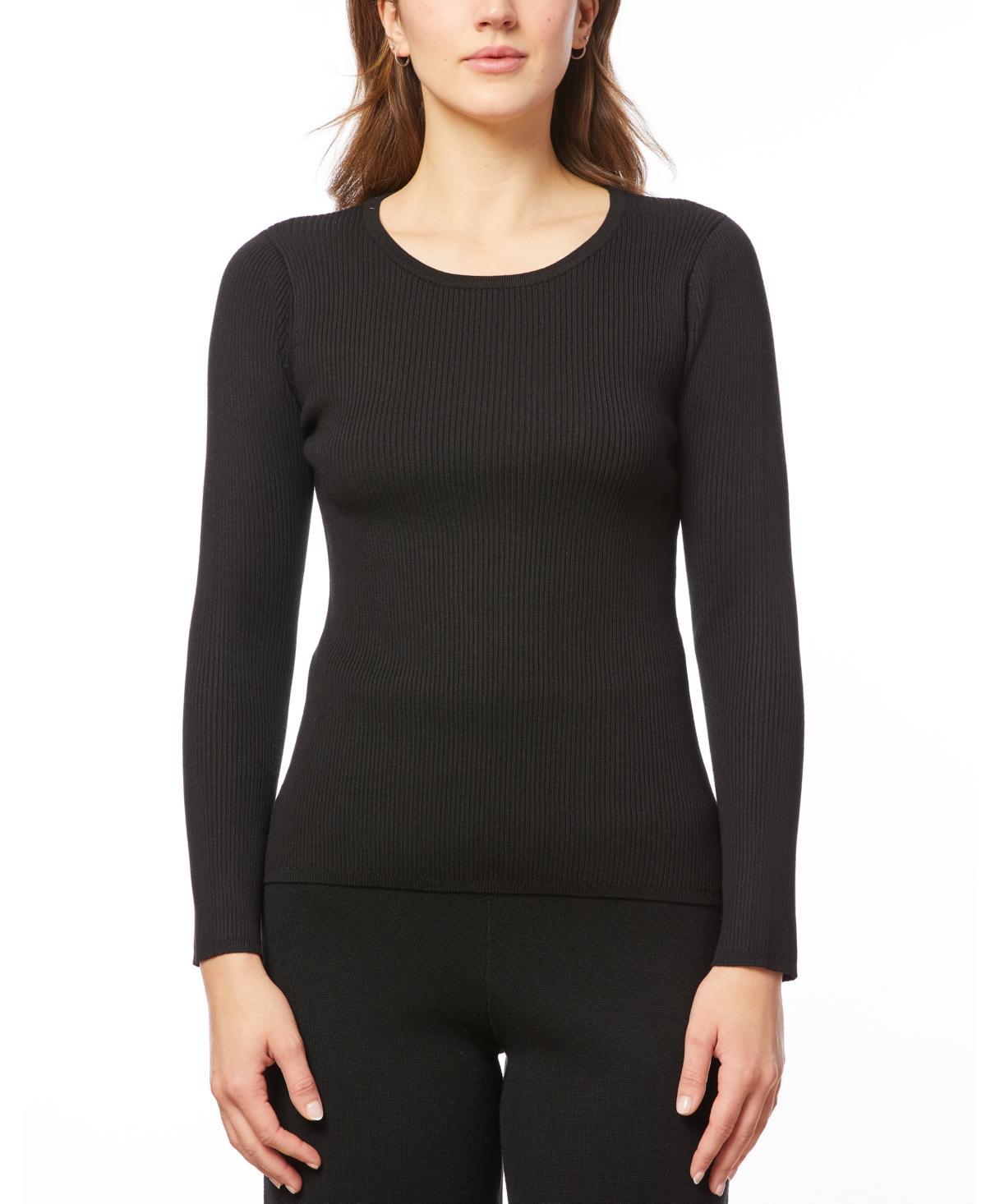 Melissa Paige Womens Ribbed Scoop-Neck Sweater Product Image