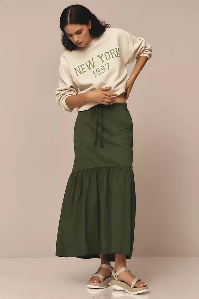 Daily Practice by Anthropologie Drop-Flounce Maxi Skirt Product Image