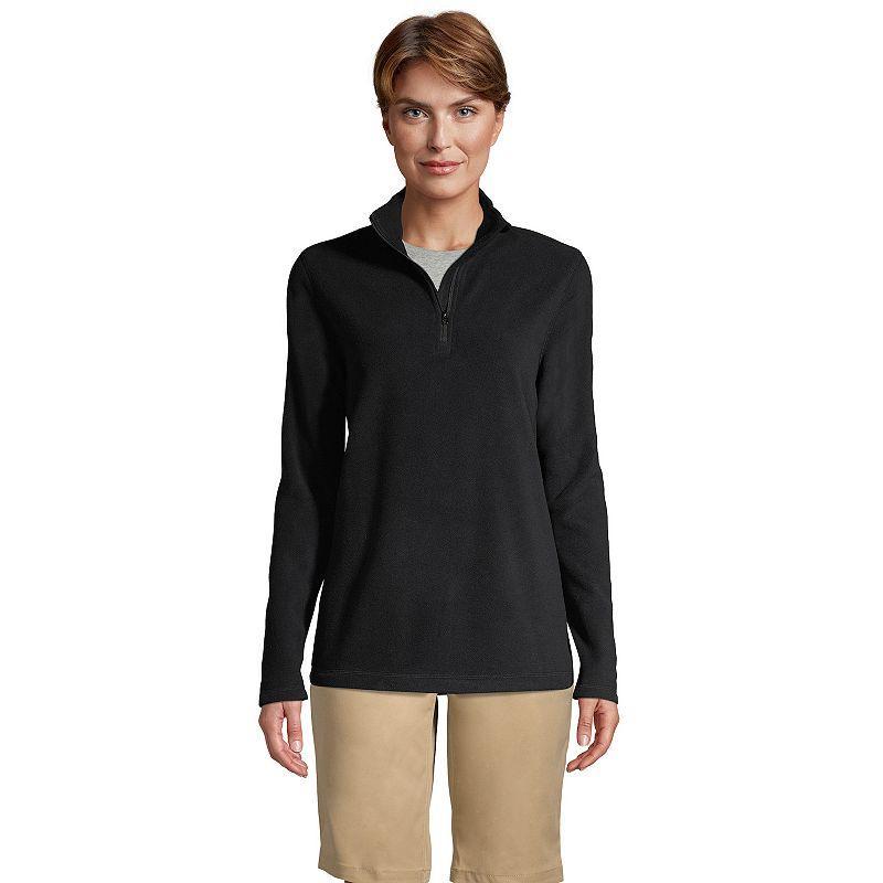 Lands End Womens Lightweight Fleece Quarter Zip Pullover Product Image