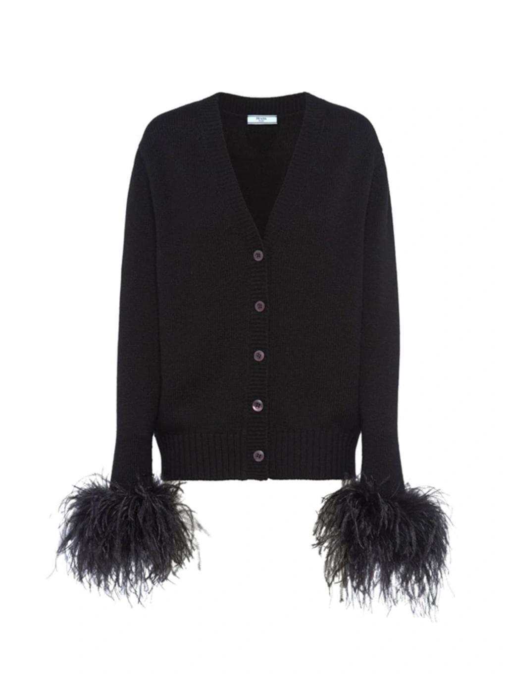 Cashmere Cardigan In Black product image