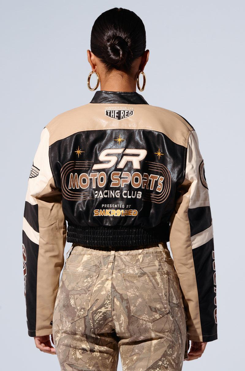 EMBROIDERED RACER BOMBER Product Image