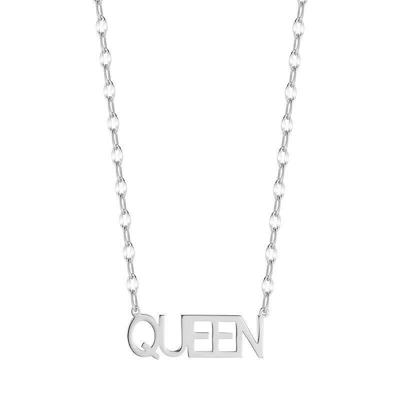 Sunkissed Sterling 14k Gold Over Silver Queen Necklace, Womens, Silver Tone Product Image