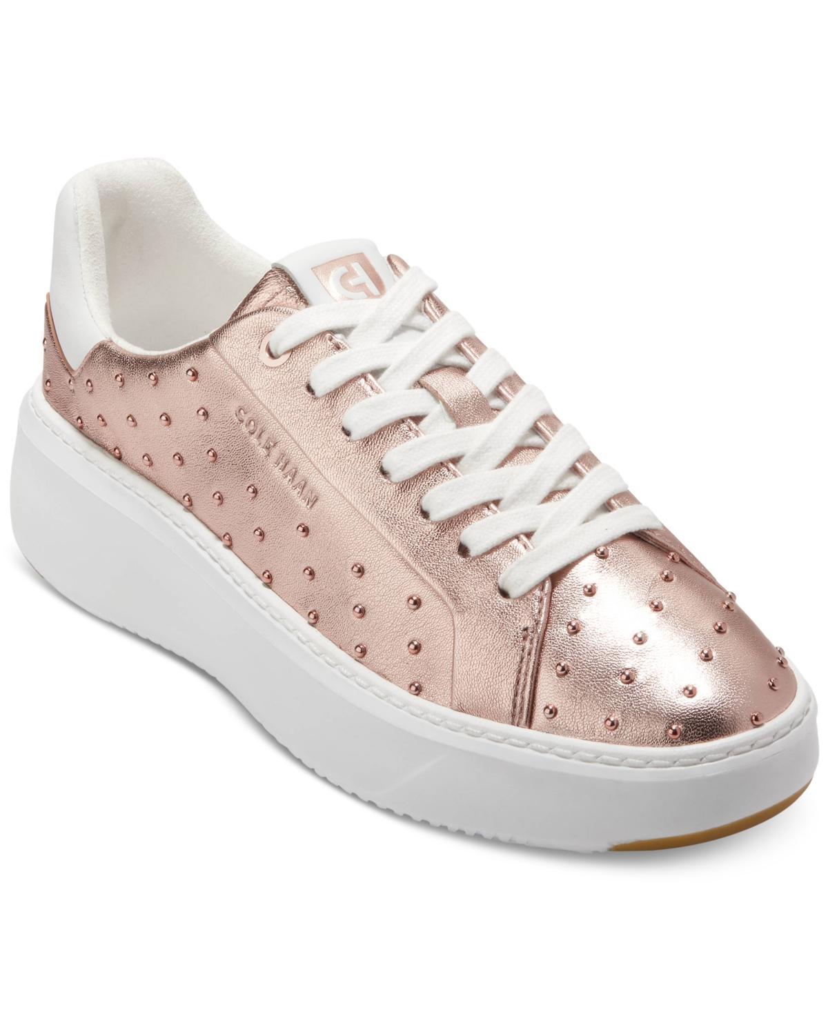 Cole Haan Womens Topspin Lace-Up Leather Platform Sneakers Product Image