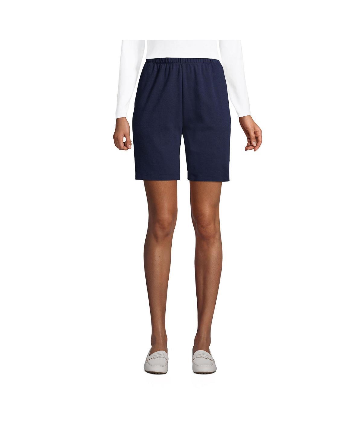 Petite Lands End Sport Knit Pull-On Shorts, Womens Product Image